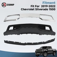 Front Lower Bumper Cover Kit For 2019-2022 Chevy Silverado 1500 w/ Air Deflector