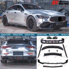 For Benz AMG GT43 GT53 19-23 Carbon Fiber Front Bumper Lip Side Skirts BodyKits