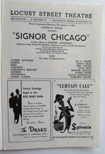 Philadelphia Theatre Program - Signor Chicago - 1949 - Flop