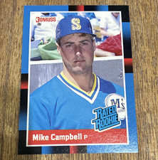 1988 Donruss Rated Rookie Mike Campbell #30 Seattle Mariners Baseball Card. rookie card picture