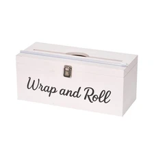 Plastic Wrap Dispenser with Cutter– Fits 12" 3000ft Costco Wrap, Foil, Cling,...