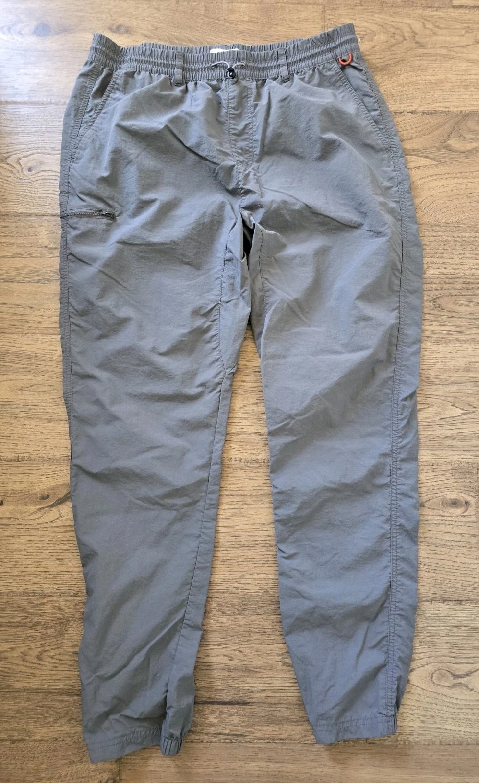 Lake & Trail Nylon Cargo Pants Men L Gray Outdoor Fishing Hunting Hiking 30" L