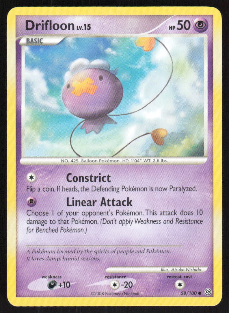 Drifloon 58/100 LP Stormfront Pokemon Card