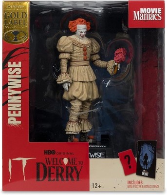 Movie Maniacs IT Welcome To Derry 6'' Posed Figure Pennywise Flowers Gold Label