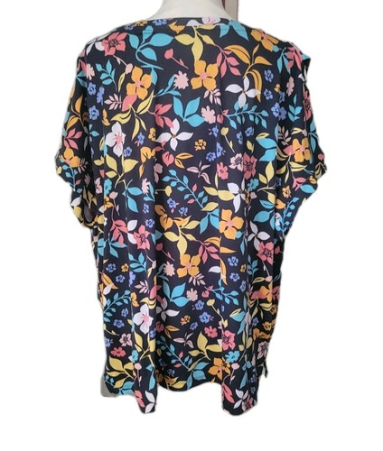 Comfort Code Cuddl Duds Super Soft Tee Shirt Sz 2X Multicolor Print Short Sleeve - Picture 6 of 13