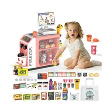 Cash Register Playset for Kids - 48PCS with Toy Coffee Machine,Pret... Fast Ship