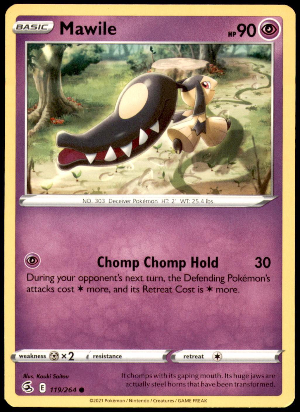 MAWILE - 119/264 - FUSION STRIKE - LP/NM - POKEMON - - COMMON - -
