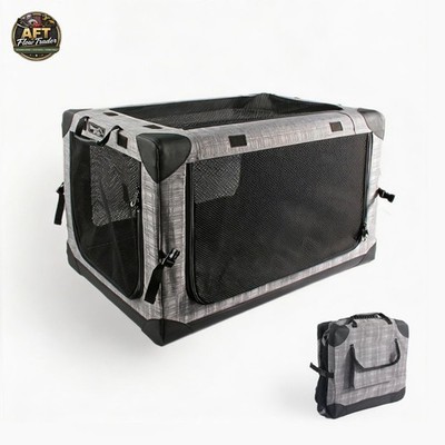 Tucker Murphy Pet Foldable Dog Crate 4 Door Travel Carrier