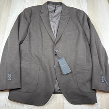 NWT Massimo Dutti Mens Brown 2-Button Lined Wool Blend Sport Coat Blazer Size 46