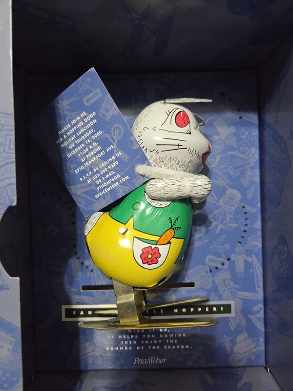 Antique Reissue Tin Rabbit Toy