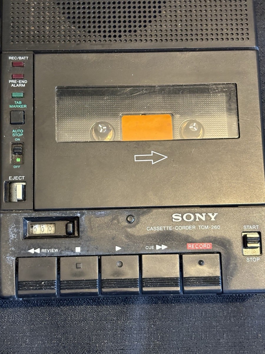SONY TCM-260 カセットレコーダー　美品 SONY Cassette Recorder TCM 260 With Power Cord, Case An Microphone
