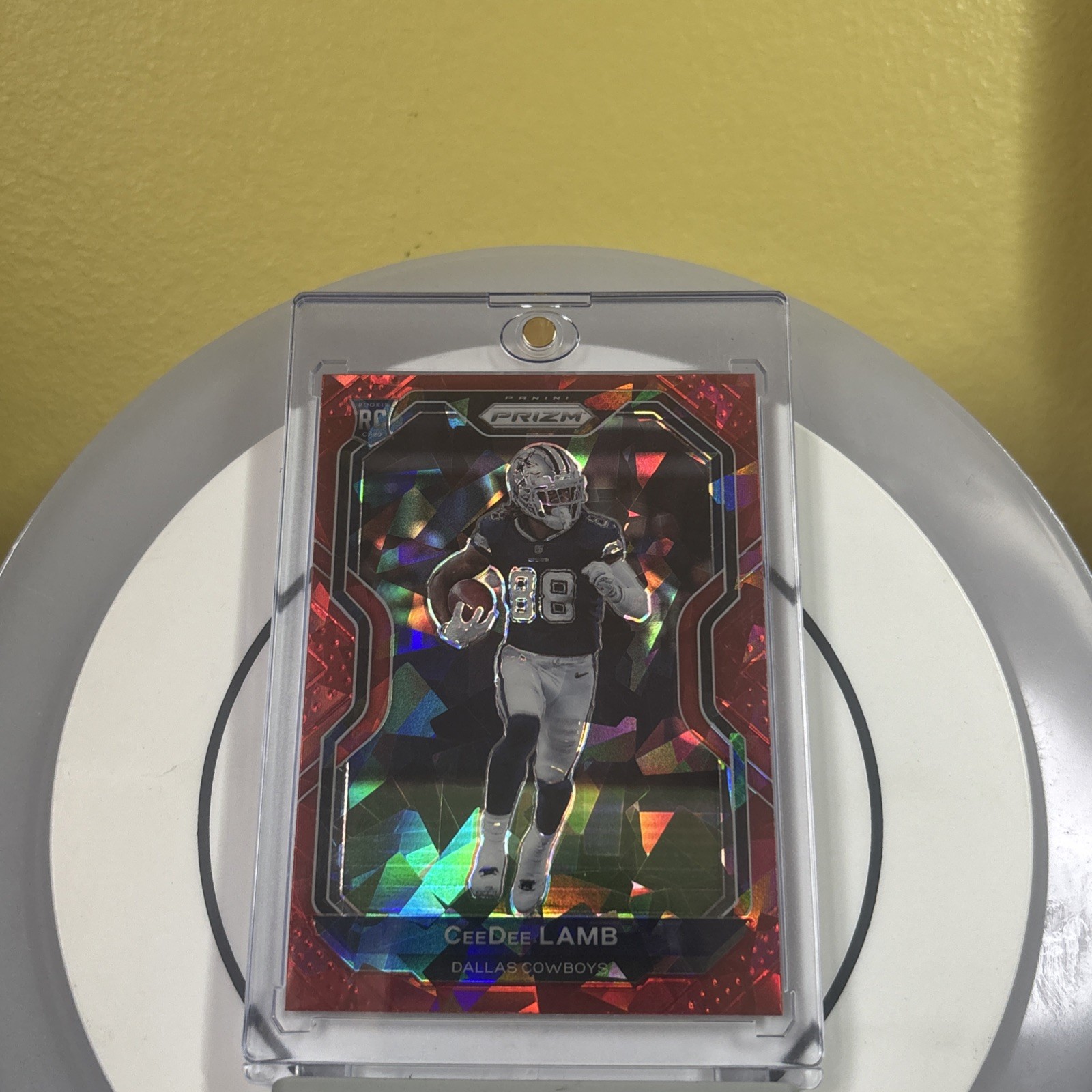 2020 Panini Prizm Rookie CeeDee Lamb #334 Red Ice Prizm (RC)