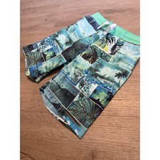 Tommy Bahama Boys Swim Trunks Size 4 Tropical Island Green Blue Board Shorts