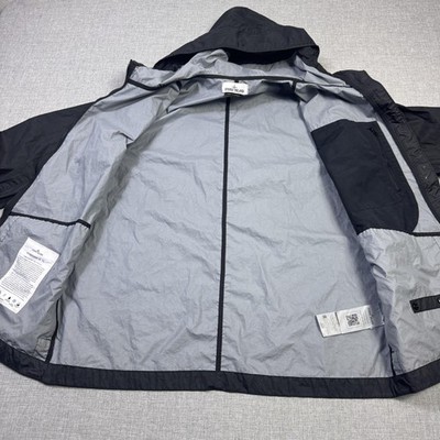 Stone Island Membrana 3L TC Hooded Rain Jacket SS22 Black Men's