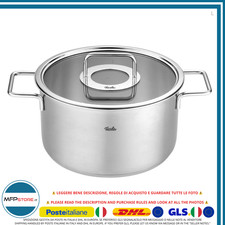 Fissler Pure Collection Topf 24 cm 5,7 L - Edelstahl und Glasdeckel