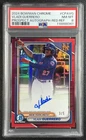 VLADI GUERRERO PSA 8 2024 BOWMAN CHROME TRUE RED REFRACTOR AUTO 1ST PROSPECT 3/5