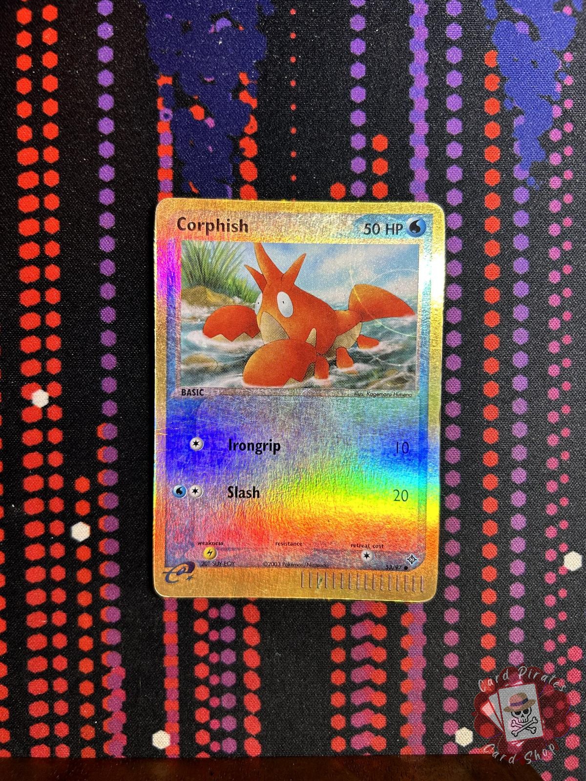 Corphish 53/97 Common Dragon Pokemon Reverse Holo Lightly Played