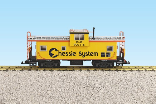 USA Trains Escala G 12128 SISTEMA AJEDREZ VISIÓN EXTENDIDA FURGÓN AMARILLO/ROJO/PLATEADO | Zustand: New