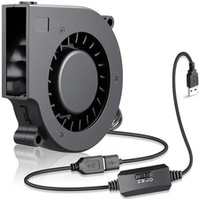 75mm USB Blower Fan with 3 Speeds Control, 7515 5V DC Brushless
