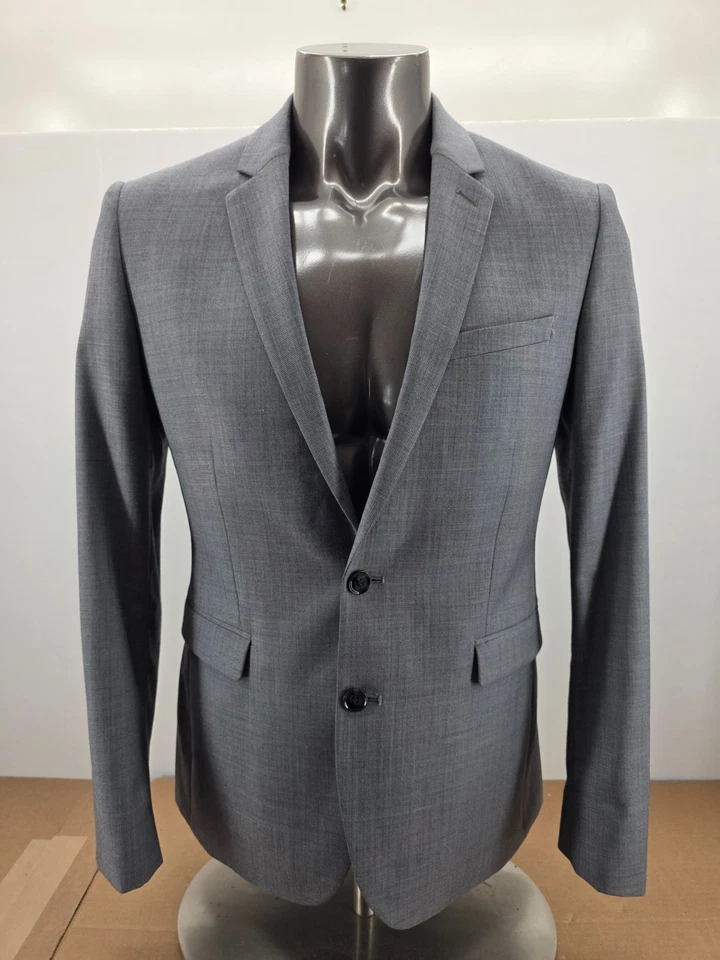Traje Express Hombre EXTRA DELGADO Gris 2 Piezas, Chaqueta 40R, Pantalones 34x31 Foto 2 de 4