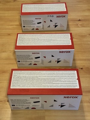 Lot of 3 Xerox 006R04377 Toner Cartridge   Black   High Yield Sealed OEM Genuine