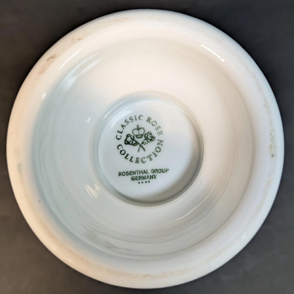 Jarrón blanco vintage Rosenthal Maria Weiss colección rosa clásica Alemania Foto 3 de 4