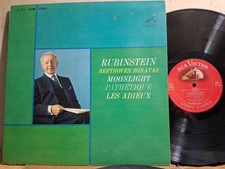 RCA LSC-2654 RUBINSTEIN Beethoven 3 Sonatas Moonlight 1963 4S 2S  SD VG++ TO NM