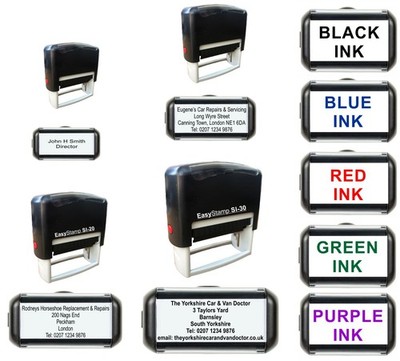 Individueller Gummistempel personalisiert Logo Text Adresse klein groß EasyStamp