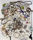 Lot of Broken Costume Vintage Jewelry for Crafts Repair or Repurposing 2 Lb