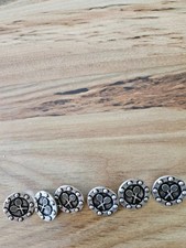 VINTAGE 6 BUTTONS WITH TENNIS DESIGN