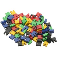 100PCS Pitch Jumper shorted Cap  Headers  Wire Housings 2.54MM SHUNT 5 Color