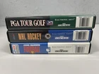 Lot of 3 EA Sports Games NHL NFL PGA (Sega Genesis) Complete Mint with Manuals