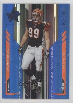 2005 Leaf Rookies & Stars Longevity Rookie Sapphire 82/150 David Pollack RC l5w