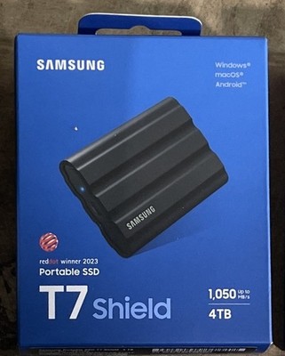 Samsung Portable SSD T7 Shield 4TB USB 3.2 Gen 2 (Black) - MU