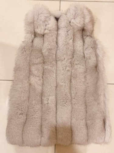 SAGA FOX Fur Coat vest jacket Luxury Long sleeves Color White Size FREE Japan - Picture 20 of 24