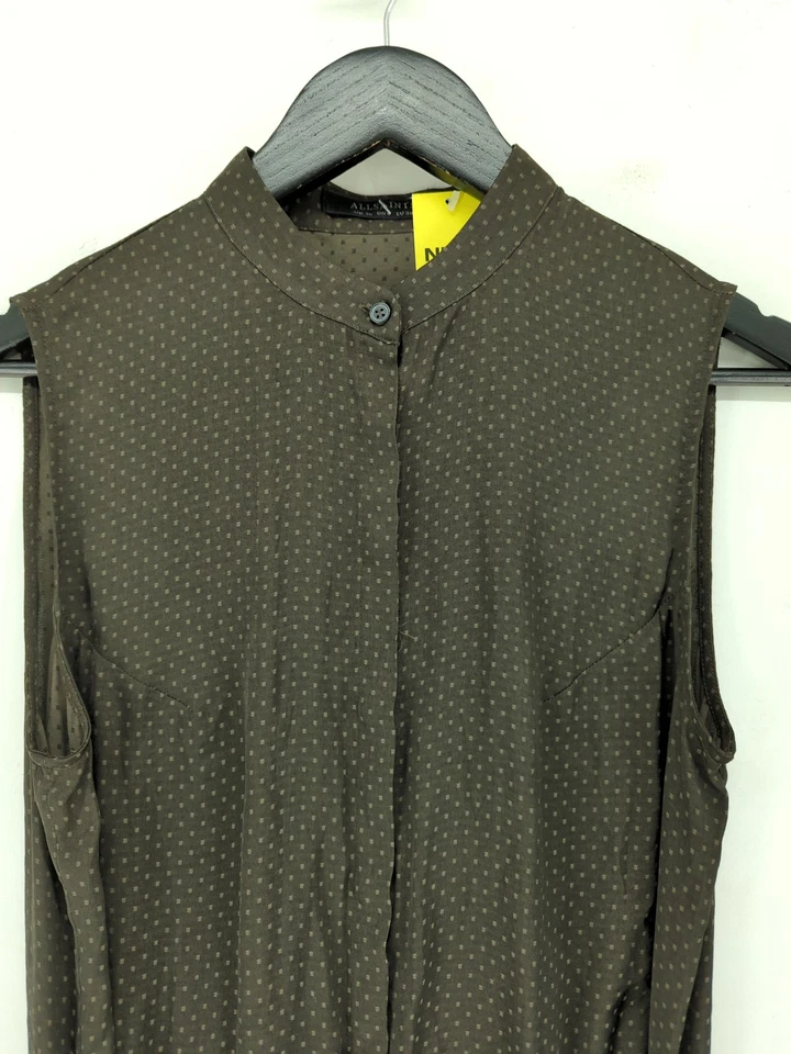 Vestido midi All Saints línea A UK10 en marrón Foto 3 de 4