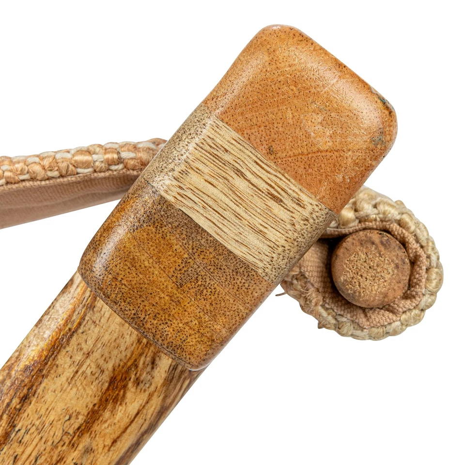 Taburete Plegable Moderno Madera y Yute, Natural y Marrón Foto 4 de 4