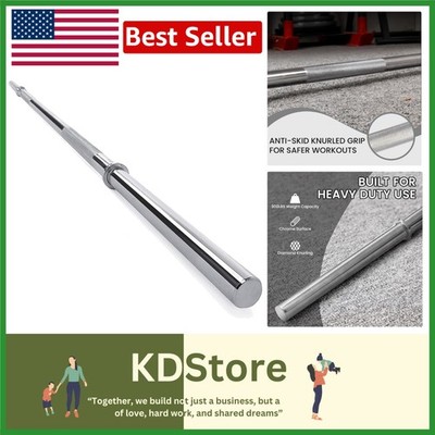 6FT  Barbell - Durable Chrome Alloy for Weightlifting and Power Lifting