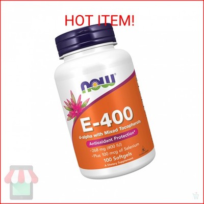 NOW Supplements, Vitamin E-400 IU, Mixed Tocopherols, Antioxidant Protection*, 1