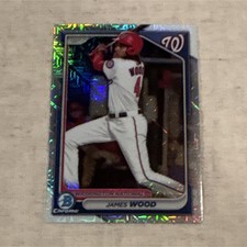Topps 2024 Bowman Chrome Prospects Mojo Refractor James Wood Nationals #BCP-91