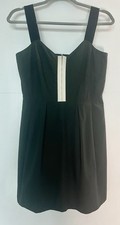 J.Crew Dress Women’s 2 Black Ivory Cotton Fit Flare Sleeveless Vintage 2010