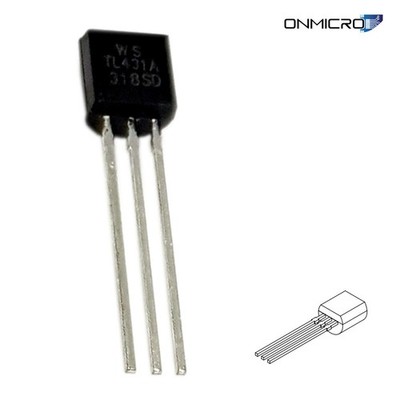 20 Stück TL431A einstellb. Volt.Referenz Shunt Regulator REF2,495V 1% 100mA 40V