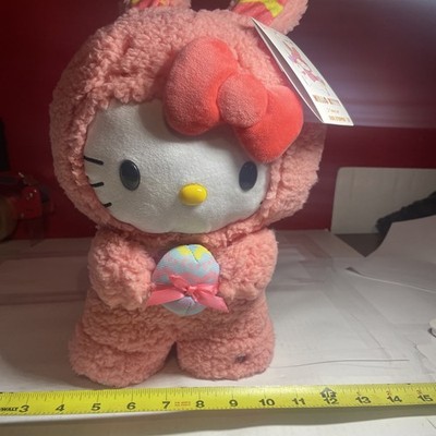 Hello Kitty Easter Bunny Side Stepper Plush Dances Looby Loo Pink Cute