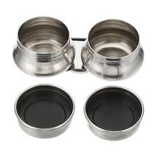 Paint Pot Container Cup Palette Cups with Lid Double Dippers Silver 3.5" x 1.8"