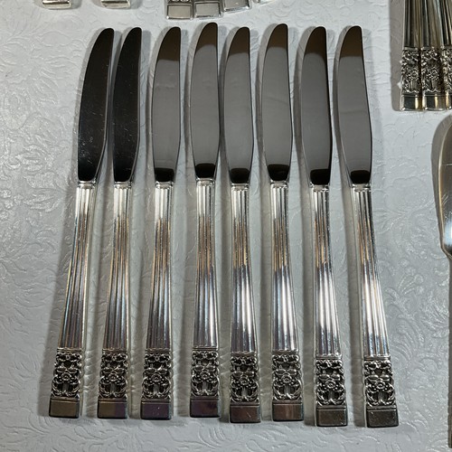 Oneida Community Silver Plate Coronation Flatware 55 Pcs Service for 8 & Carving - Picture 2 of 8