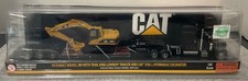 Norscot Peterbilt 389 King Lowboy Trailer Cat 315C L Hydraulic Excavator 1:87
