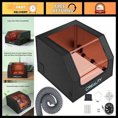 Laser Engraver Enclosure - Fireproof, Dustproof Cover with Exhaust Fan, Fits Mos