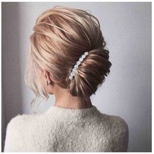 Silver Crystal Bridal Hair Comb Rhinestone Wedding Headpiece Accessories
