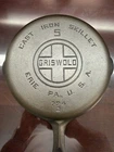 Restored GRISWOLD #5 Cast Iron Skillet Pan 8" Large Logo Seasoned Flat