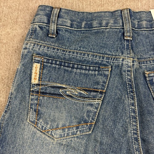 New Cinch Jeans Boys 14S Tanner Bootcut Relaxed Fit Blue Denim Cowboy Western - Picture 7 of 21